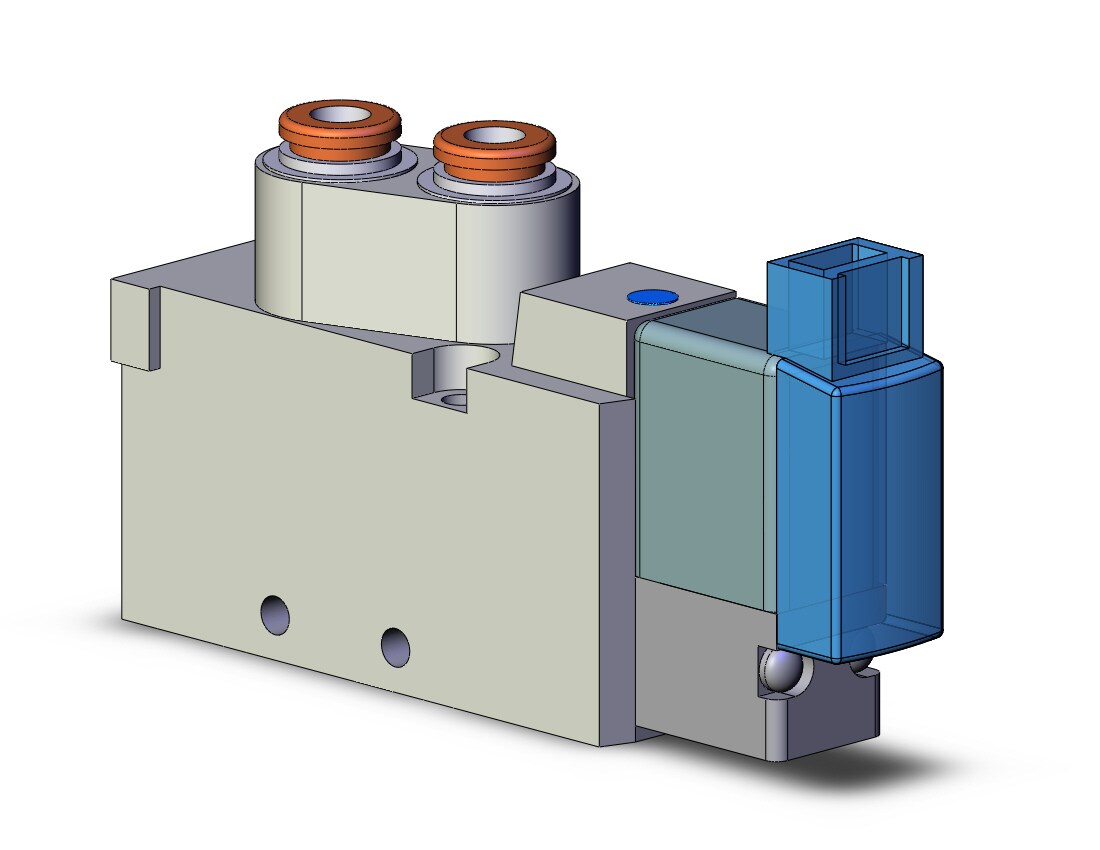 SMC SYJ5123-5MOU-C4 valve, sgl sol, body pt (dc), SYJ5000 SOLENOID VALVE 5/PORT***