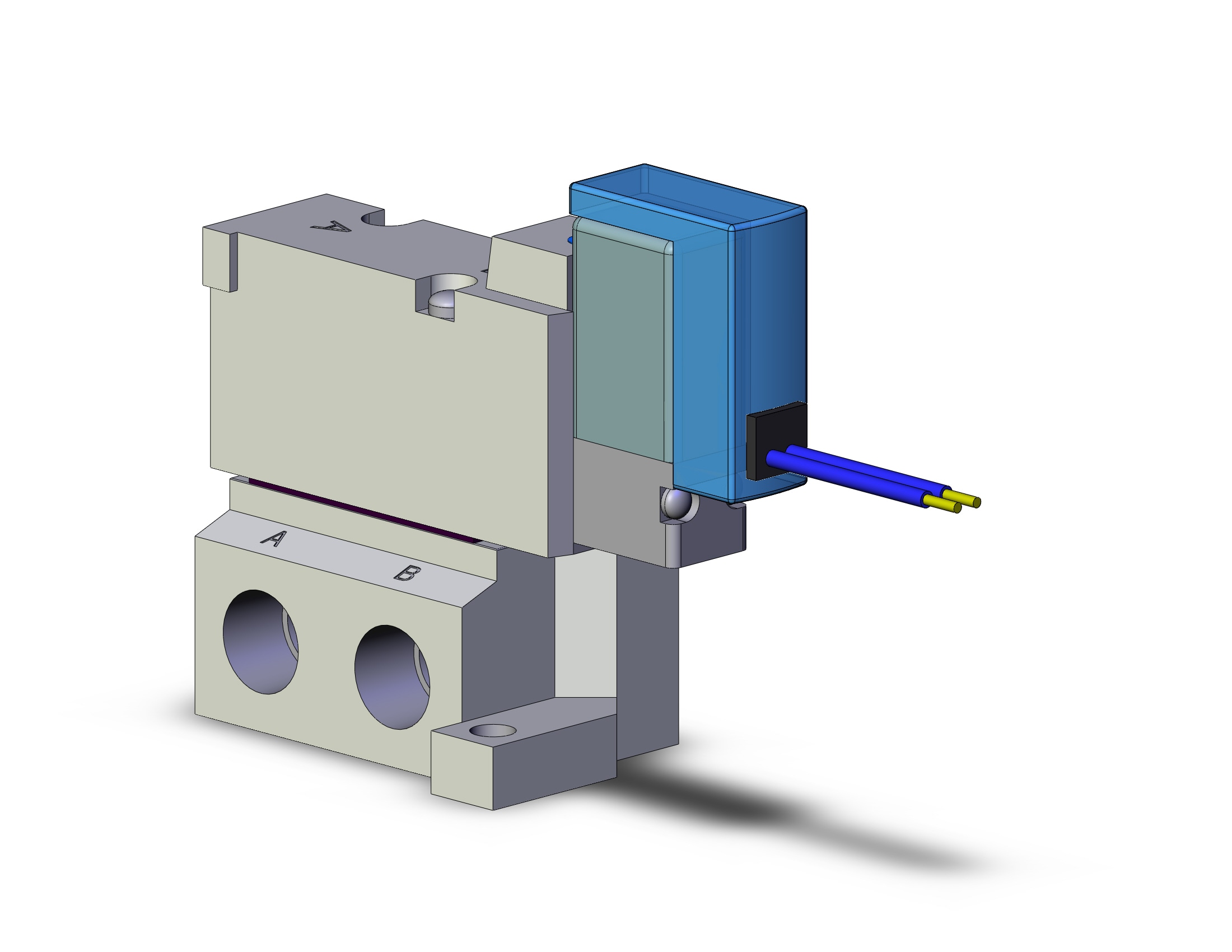 SMC SYJ5140-4G-01T valve, sgl sol, base mt (ac), SYJ5000 SOLENOID VALVE 5/PORT***