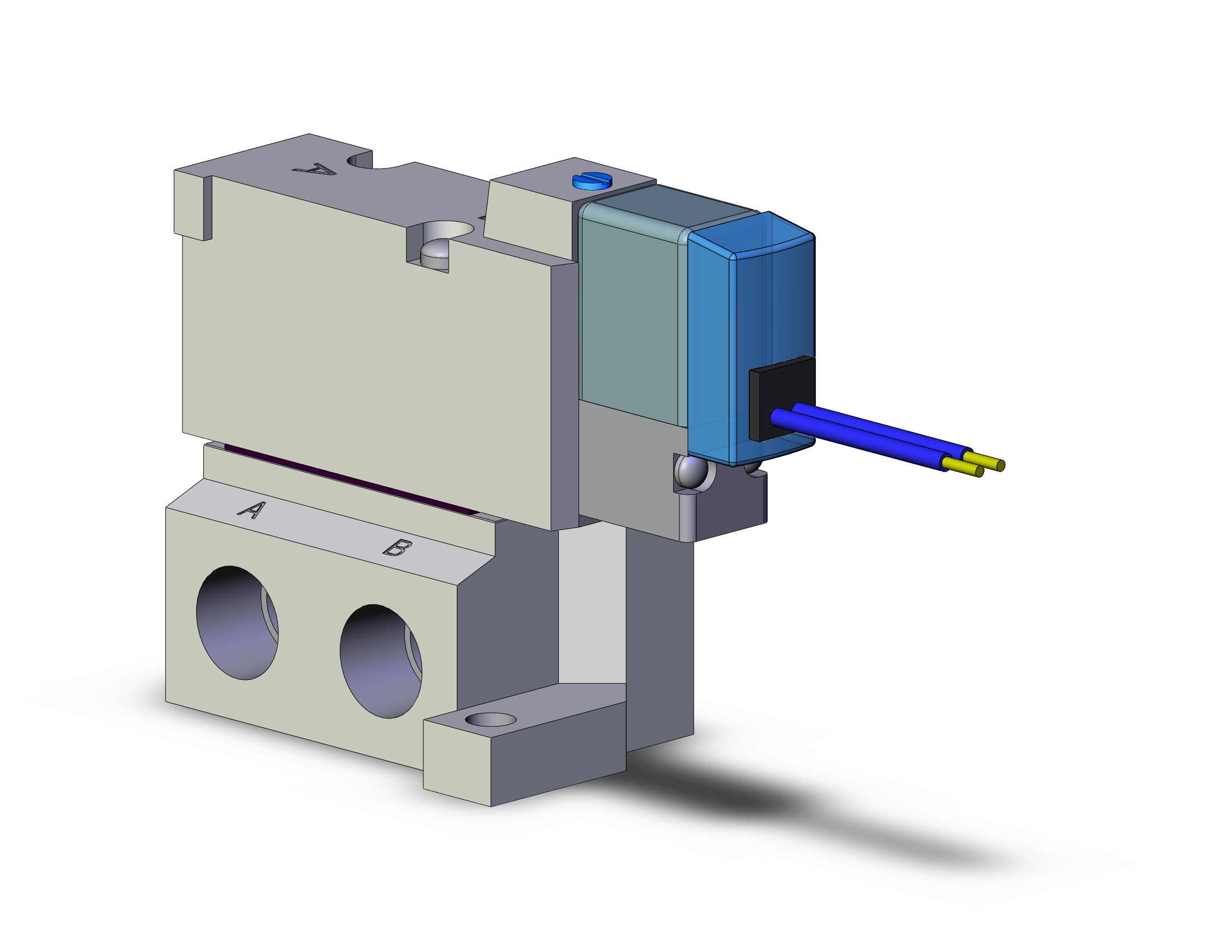 SMC SYJ5140-5HD-01N valve, sgl sol, base mt (dc), SYJ5000 SOLENOID VALVE 5/PORT***