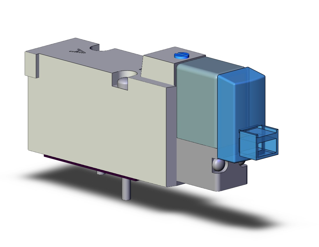 SMC SYJ5143-5LOUD-Q valve, sgl sol, base mt, SYJ5000 SOLENOID VALVE 5/PORT***