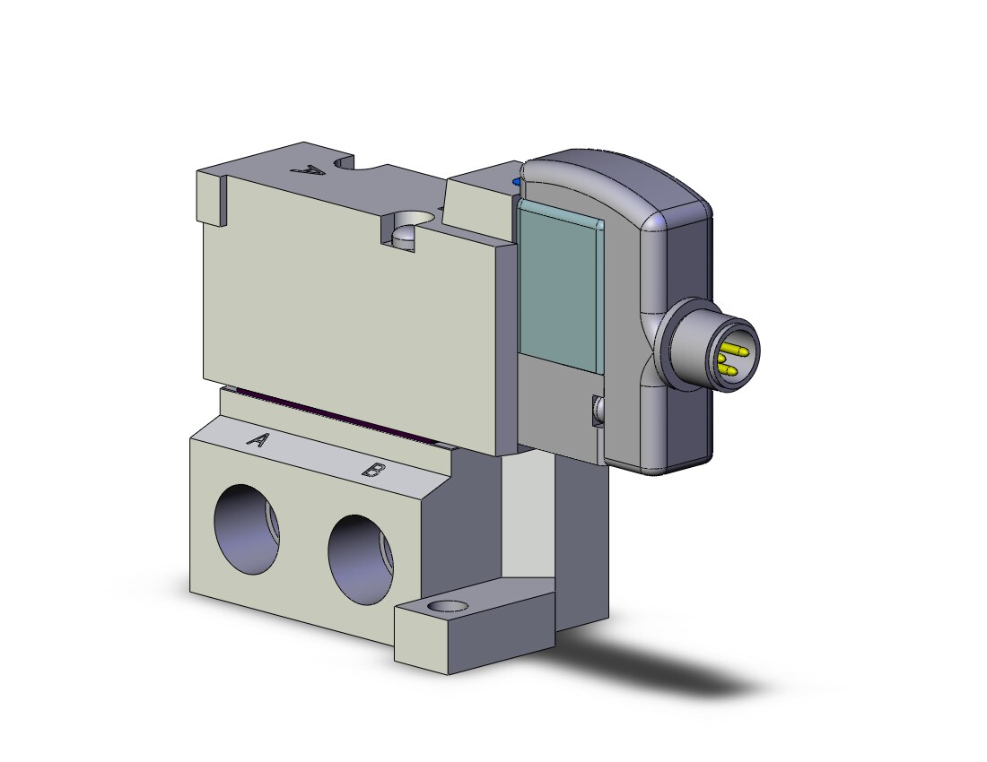 SMC SYJ5143-5WO-01N valve, sgl sol, base mt, SYJ5000 SOLENOID VALVE 5/PORT***