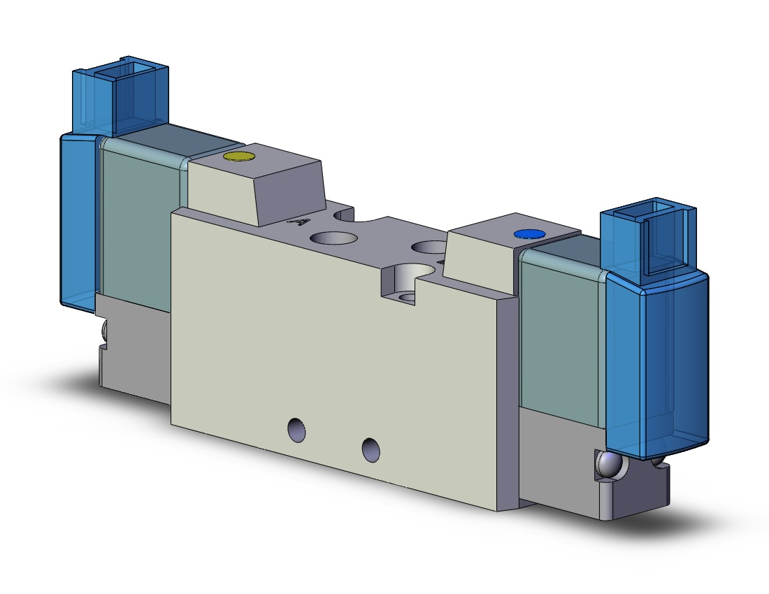 SMC SYJ5223-5MOU-M5 valve, dbl sol, body pt (dc), SYJ5000 SOLENOID VALVE 5/PORT***