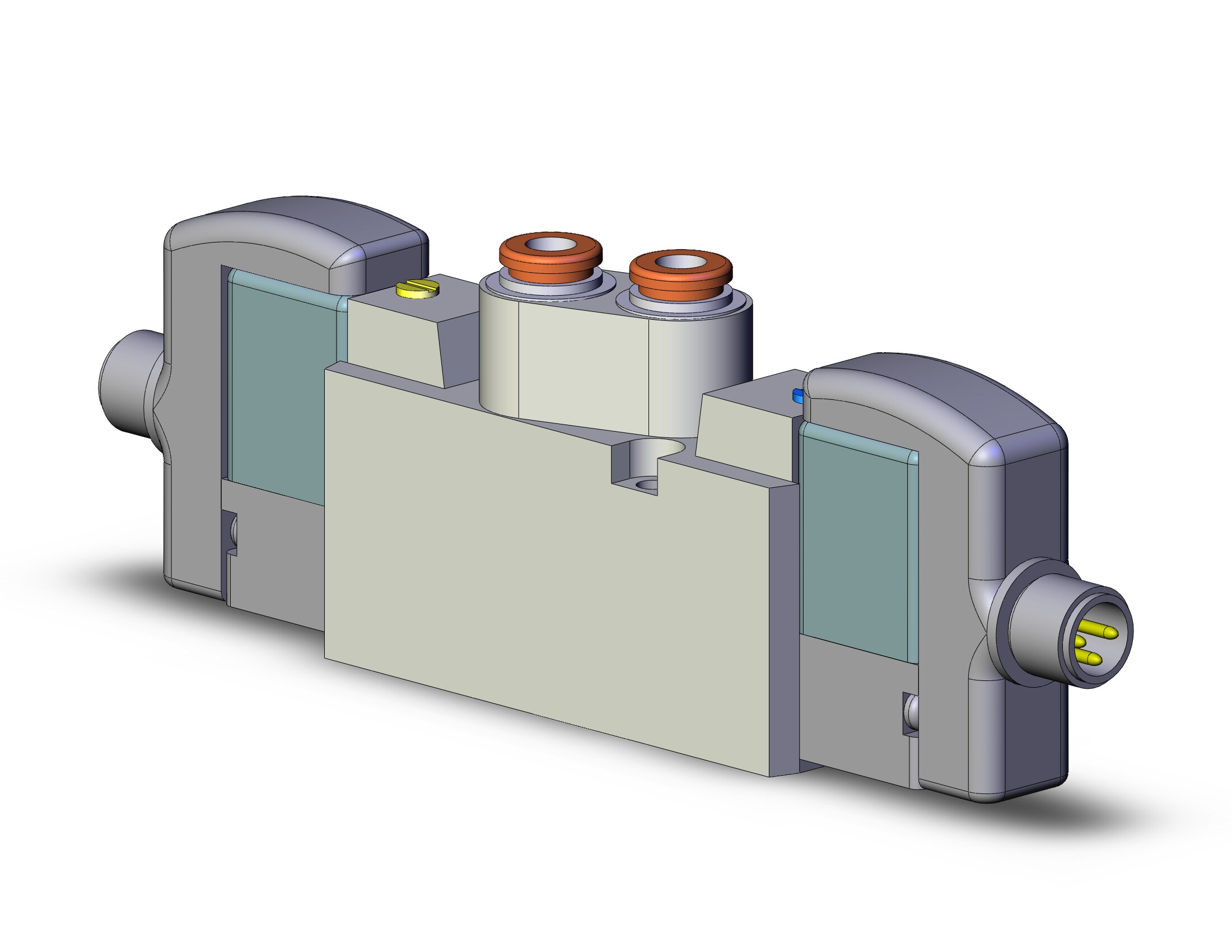 SMC SYJ5223-5WOSD-C4 valve, dbl sol, body pt, SYJ5000 SOLENOID VALVE 5/PORT