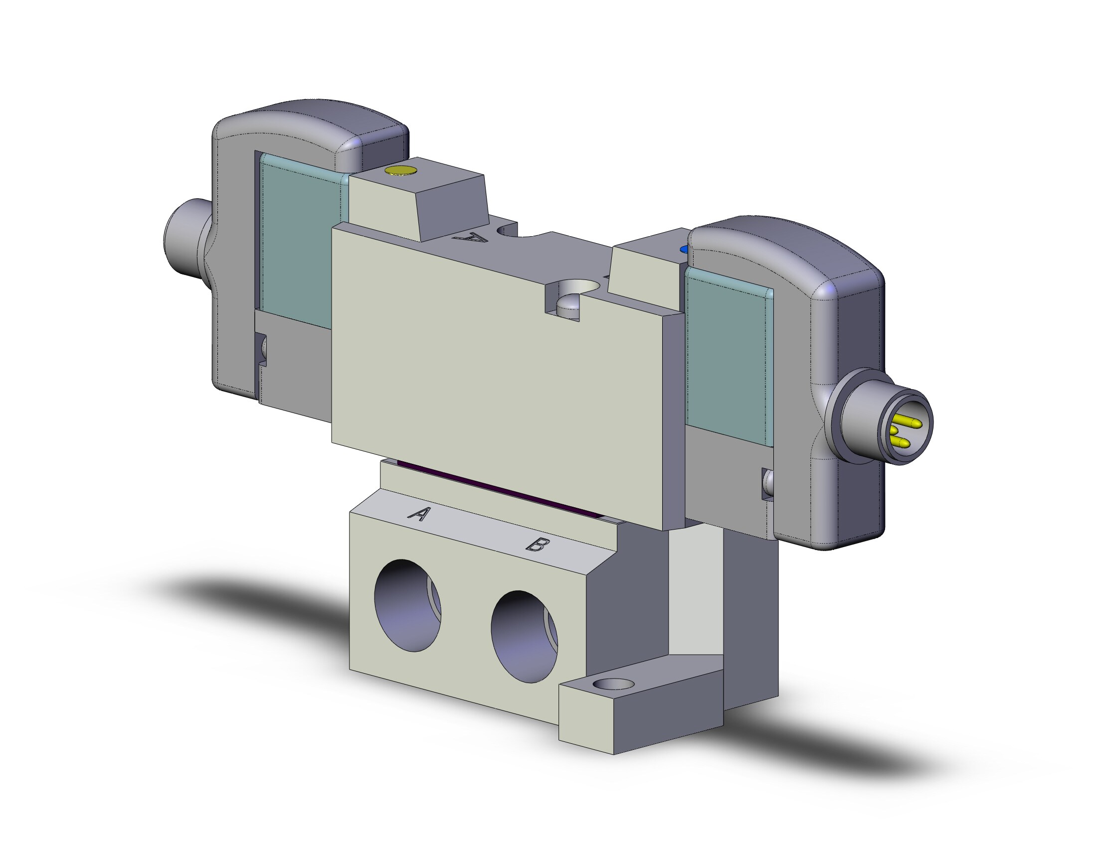 SMC SYJ5240-5WO-01 valve, dbl sol, base mt, SYJ5000 SOLENOID VALVE 5/PORT