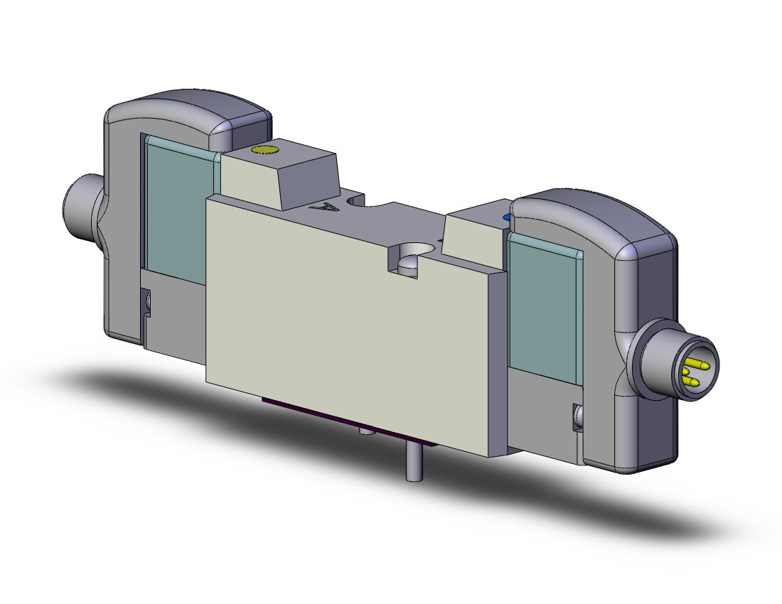 SMC SYJ5243-5WO valve, dbl sol, base mt, SYJ5000 SOLENOID VALVE 5/PORT