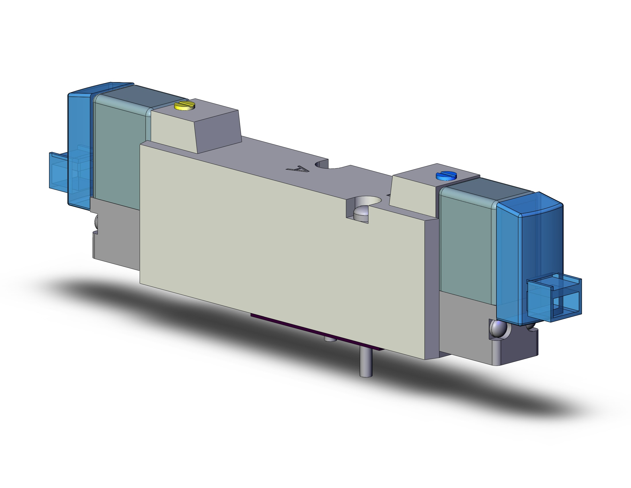 SMC SYJ5340-5LOSD valve, dbl sol, base mt (dc), SYJ5000 SOLENOID VALVE 5/PORT