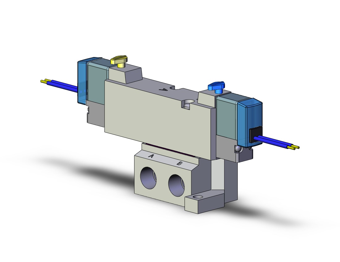 SMC SYJ5343-5HZE-01N valve, dbl sol, base mt, SYJ5000 SOLENOID VALVE 5/PORT