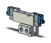 SMC SYJ5343-5LOUD-01F-Q valve, dbl sol, base mt, SYJ5000 SOLENOID VALVE 5/PORT