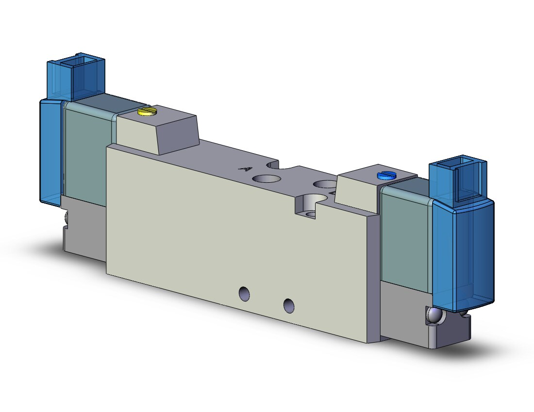 SMC SYJ5420-5MOZD-M5 valve, dbl sol, body pt (dc), SYJ5000 SOLENOID VALVE 5/PORT