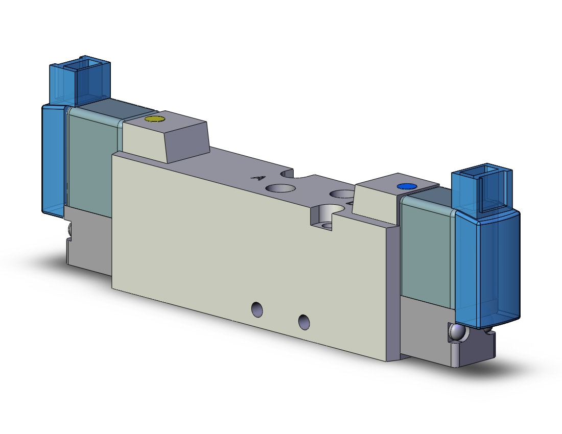 SMC SYJ5423-5MO-M5 valve, dbl sol, body pt (dc), SYJ5000 SOLENOID VALVE 5/PORT
