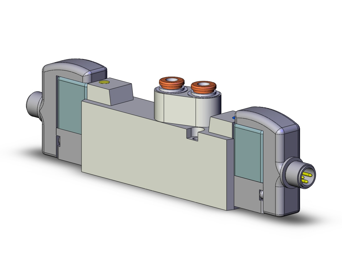 SMC SYJ5423-5WO-C4 valve, dbl sol, body pt, SYJ5000 SOLENOID VALVE 5/PORT