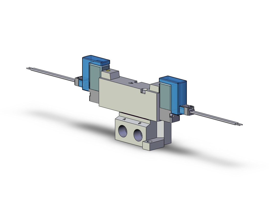 SMC SYJ5440-1L-01 valve, dbl sol, base mt (ac), SYJ5000 SOLENOID VALVE 5/PORT