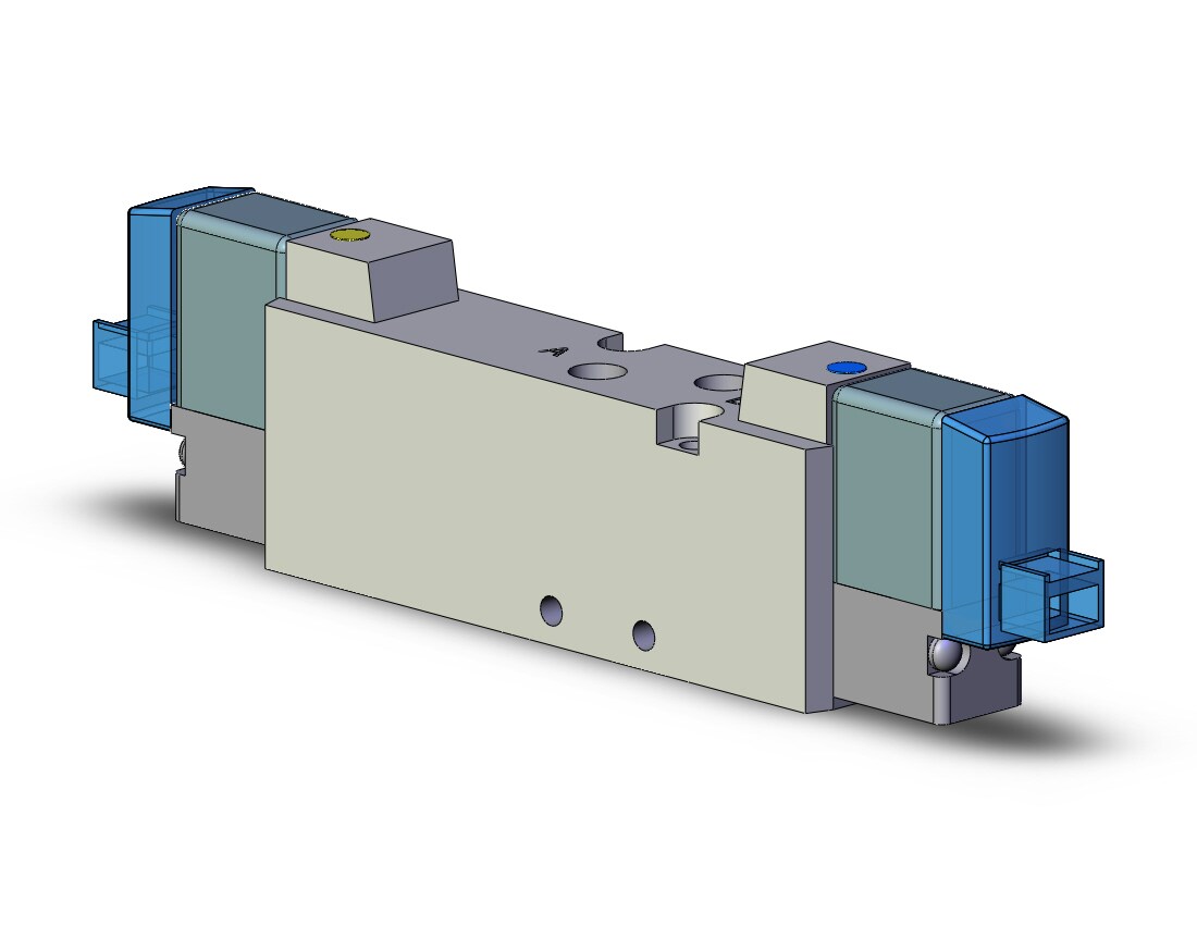 SMC SYJ5520-5LOU-M5 valve, dbl sol, body pt (dc), SYJ5000 SOLENOID VALVE 5/PORT