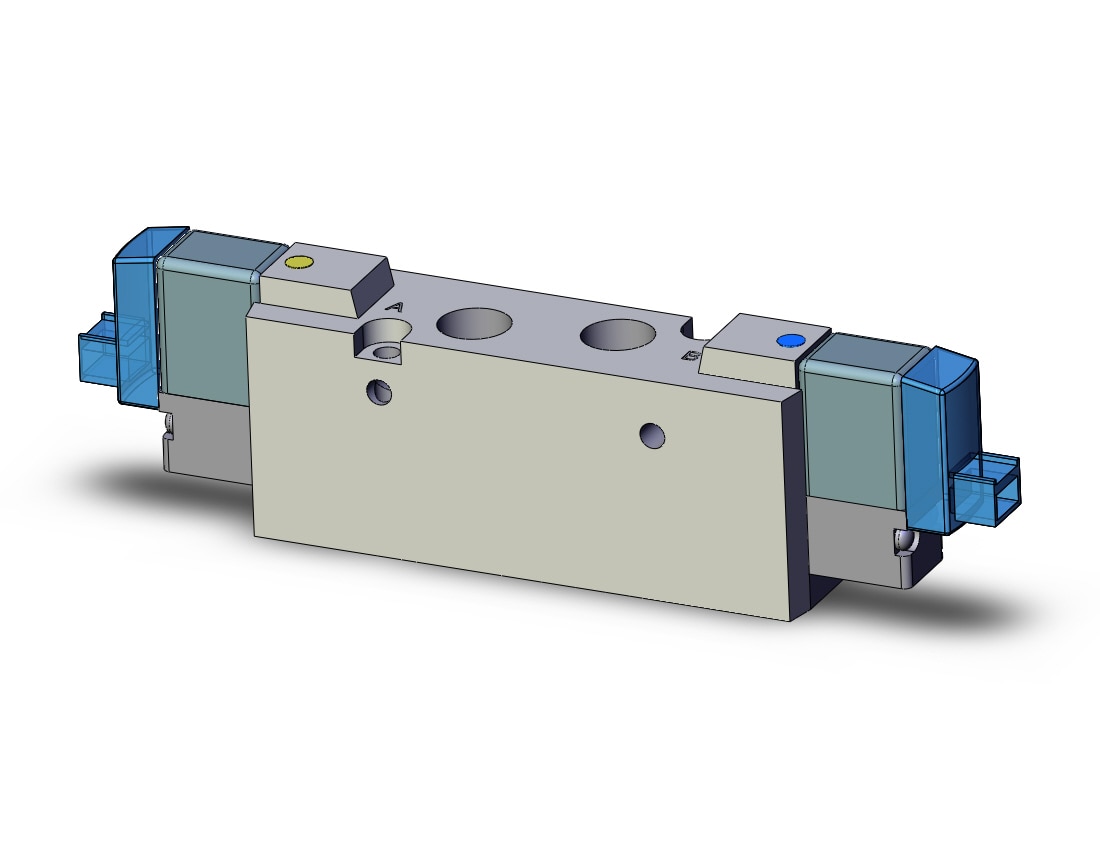 SMC SYJ7223-5LOZ-01F valve, dbl sol, body pt (dc), SYJ7000 SOLENOID VALVE 5/PORT