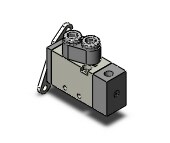 SMC SYJA5120-C6-F valve, air pilot, SYJ5000 SOLENOID VALVE 5/PORT