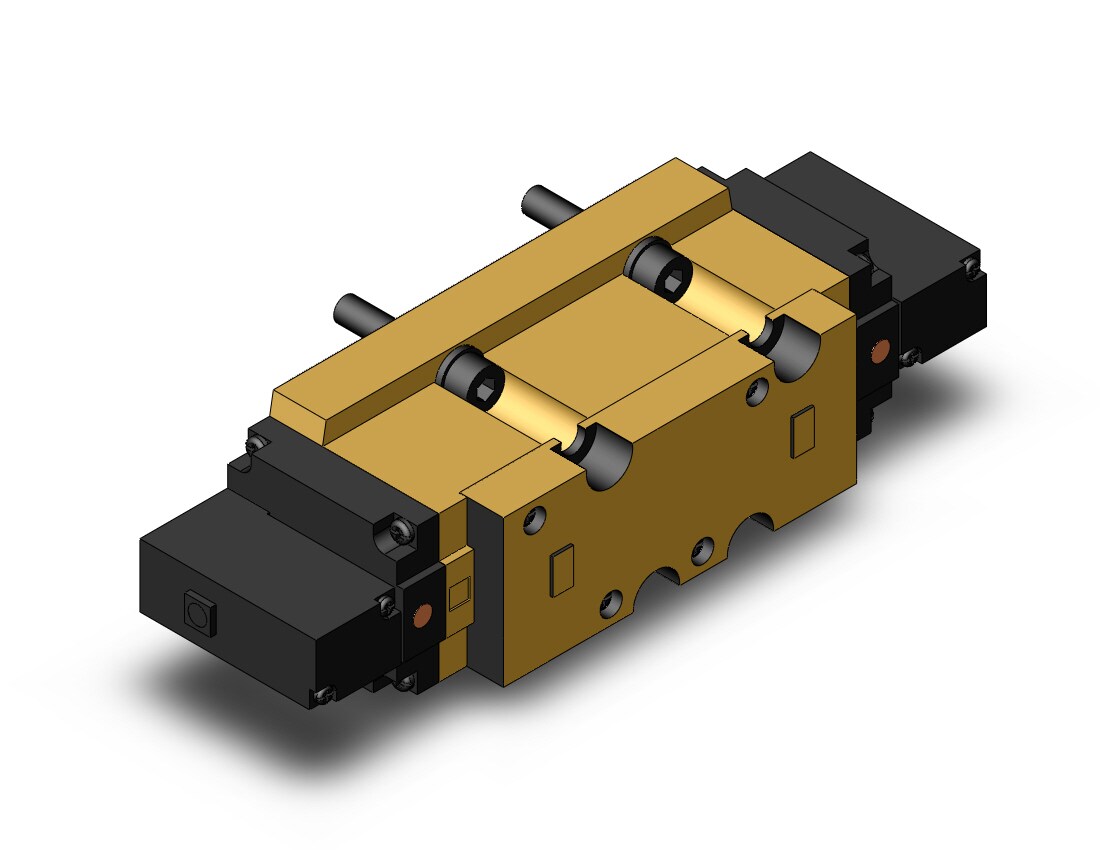 SMC VSS8-10-FG-D-3EZ-V1-X1 valve, iso plug-in, blue coil, VSS/R8-10 SOL VALVE 4/5 PORT