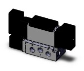 SMC VFR3300-5FZ-02N valve dbl plug-in base mount, VFR3000 SOL VALVE 4/5 PORT