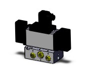 SMC VFR4210-3DZ-B04N valve dbl non plugin base mt, VFR4000 SOL VALVE 4/5 PORT