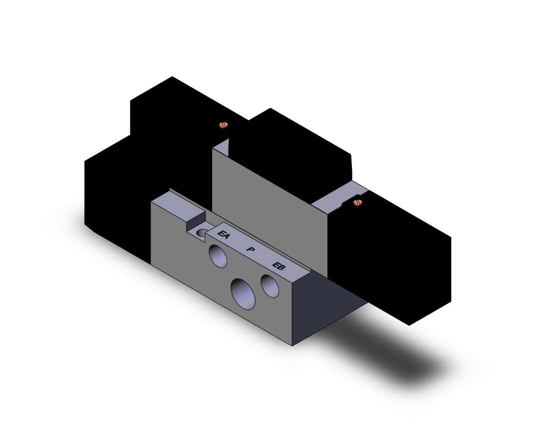 SMC VFS2200-5FZB-02N valve dbl plug-in base mt, VFS2000 SOL VALVE 4/5 PORT