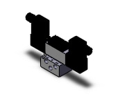 SMC VFS2210-1TZ-01 valve dbl non plug-in base mt, VFS2000 SOL VALVE 4/5 PORT