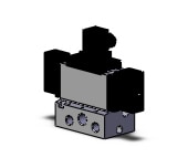 SMC VFS4210-5D-04T valve dbl non plug-in base mt, VFS4000 SOL VALVE 4/5 PORT