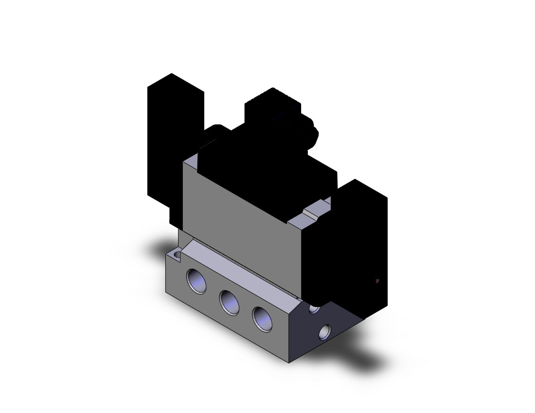 SMC VFS5210-2DZ-03T valve dbl non plugin base mt, VFS5000 SOL VALVE 4/5 PORT