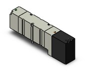 SMC VQ4201R-31 valve, dbl sol, plug-in (ac), VQ4000 VALVE, SOL 4/5-PORT