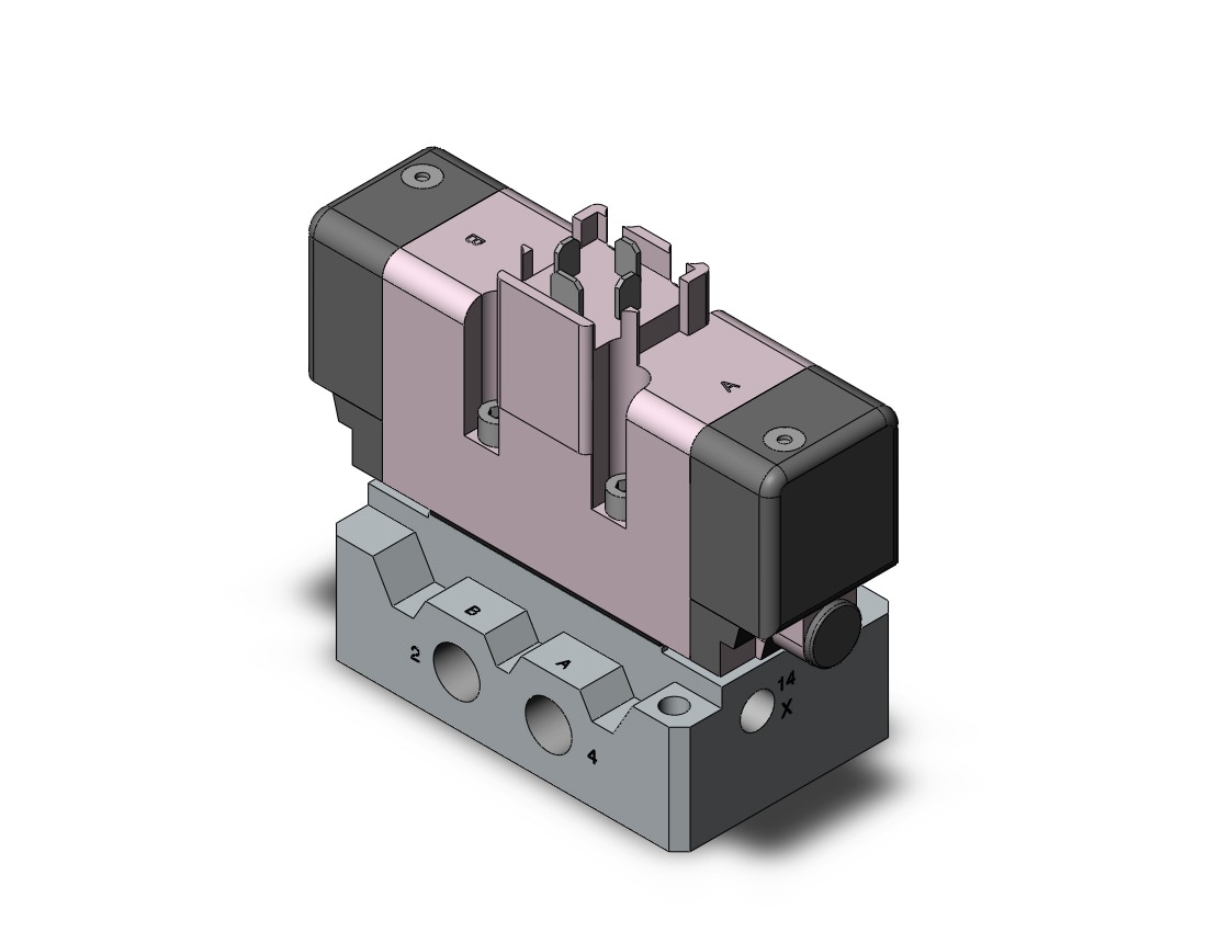 SMC VQ7-6-FG-D-3ZRA02O valve iso dbl sol size 1, VS7-6 SOL VALVE 4/5 PORT