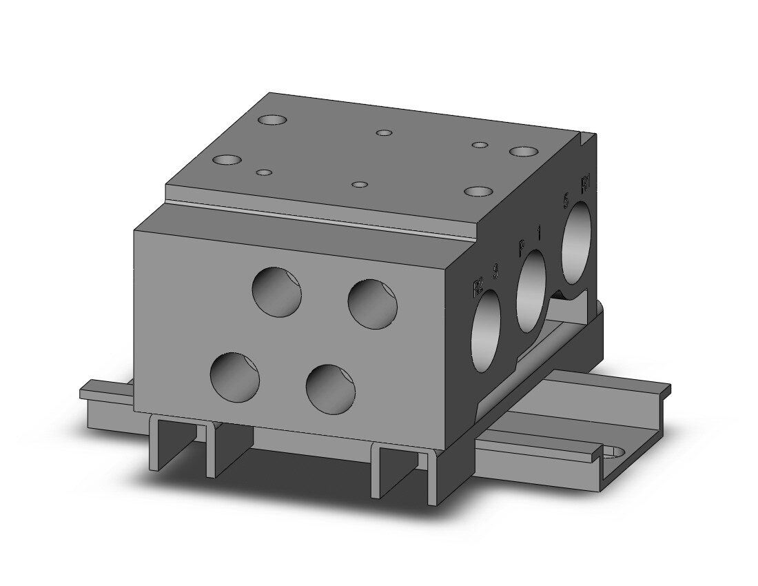 SMC VV5QZ25-0201TC-D mfld, base mt, 2-sta, VV5QZ* MANIFOLD VQZ 4/5-PORT