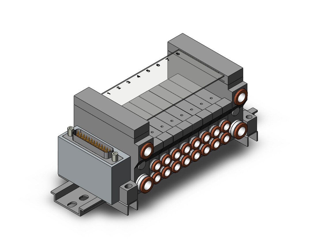 SMC VV5Q11-08C6FU0-DN mfld, plug-in, vq1000, VV5Q* MANIFOLD VQ 4/5 PORT