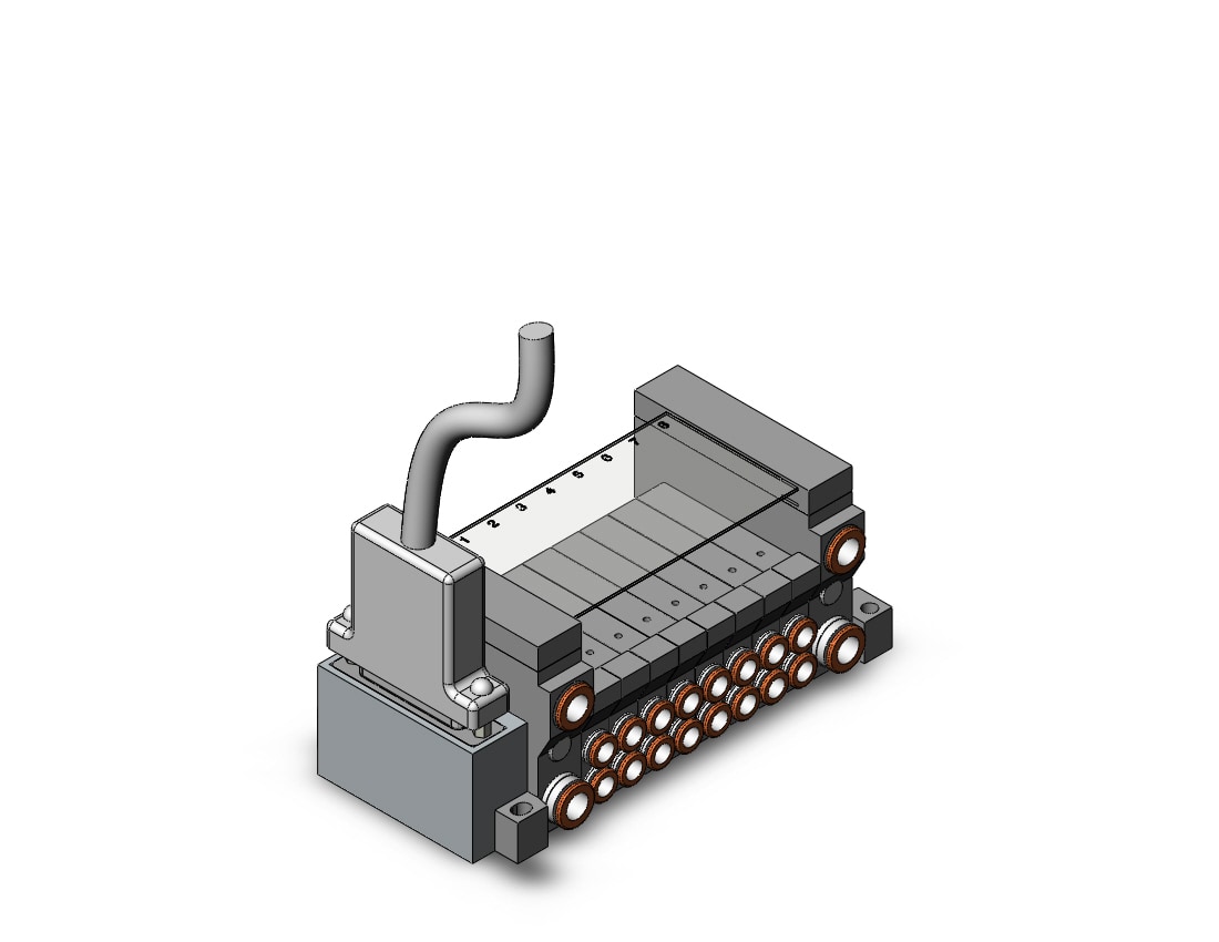 SMC VV5Q11-08C6FU1-N mfld, plug-in, vq1000, VV5Q* MANIFOLD VQ 4/5 PORT