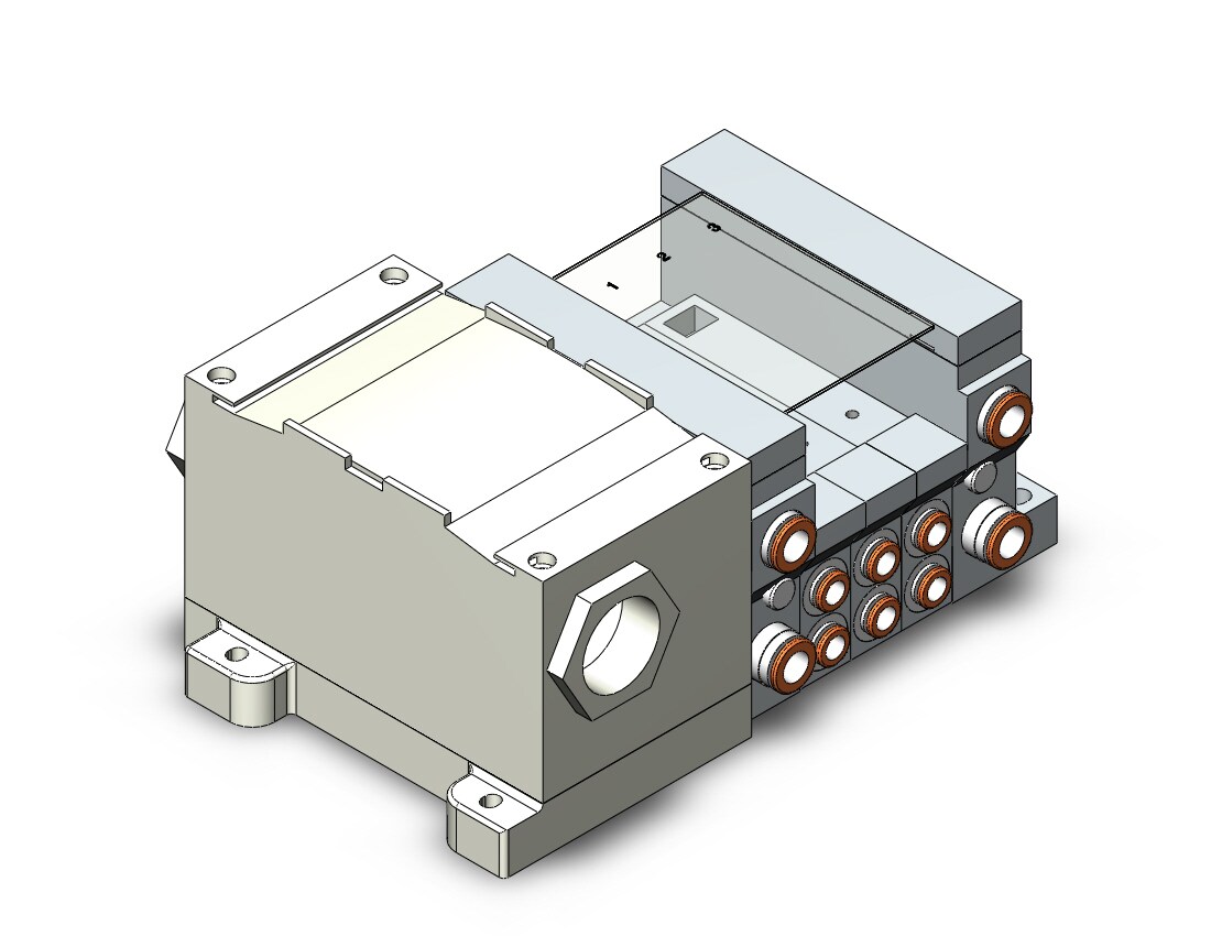 SMC VV5Q21-03C6T0-N mfld, plug-in, VV5Q* MANIFOLD VQ 4/5 PORT