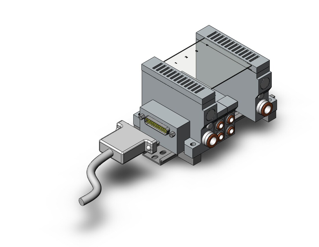 SMC VV5Q21-04C6FS3-DNS mfld, plug-in, vq2000, VV5Q* MANIFOLD VQ 4/5 PORT