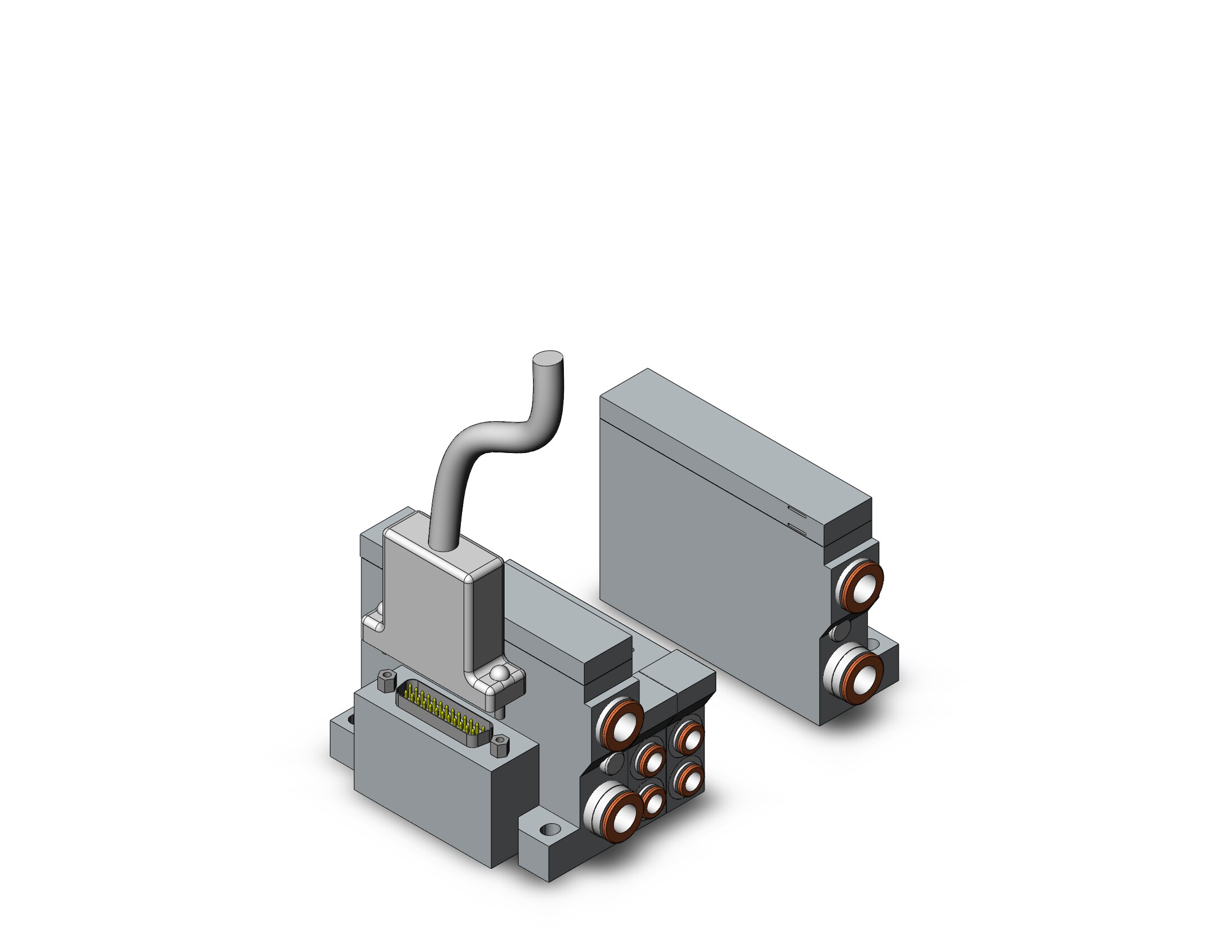 SMC VV5Q21-05N7FU1 mfld, plug-in, vq2000, VV5Q* MANIFOLD VQ 4/5 PORT