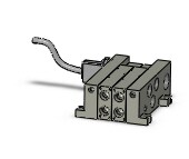 SMC VV5Q41-0203FD3 mfld, plug-in, vq4000, VV5Q41 MFLD, VQ4000 4/5-PORT