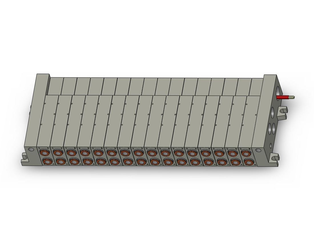 SMC VV5Q41-16N11TLU2-W mfld, plug-in, vq4000, VV5Q41 MFLD, VQ4000 4/5-PORT