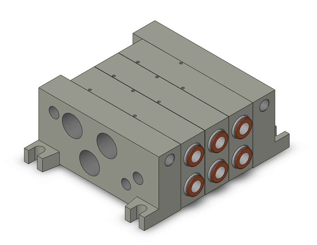 SMC VV5Q45-03C10C-W mfld, non plug-in, vq4000, VV5Q41 MFLD, VQ4000 4/5-PORT