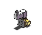 SMC VXD2B3HZ2CE pilot op 2 port solenoid valve (n.o.), 2 PORT VALVE