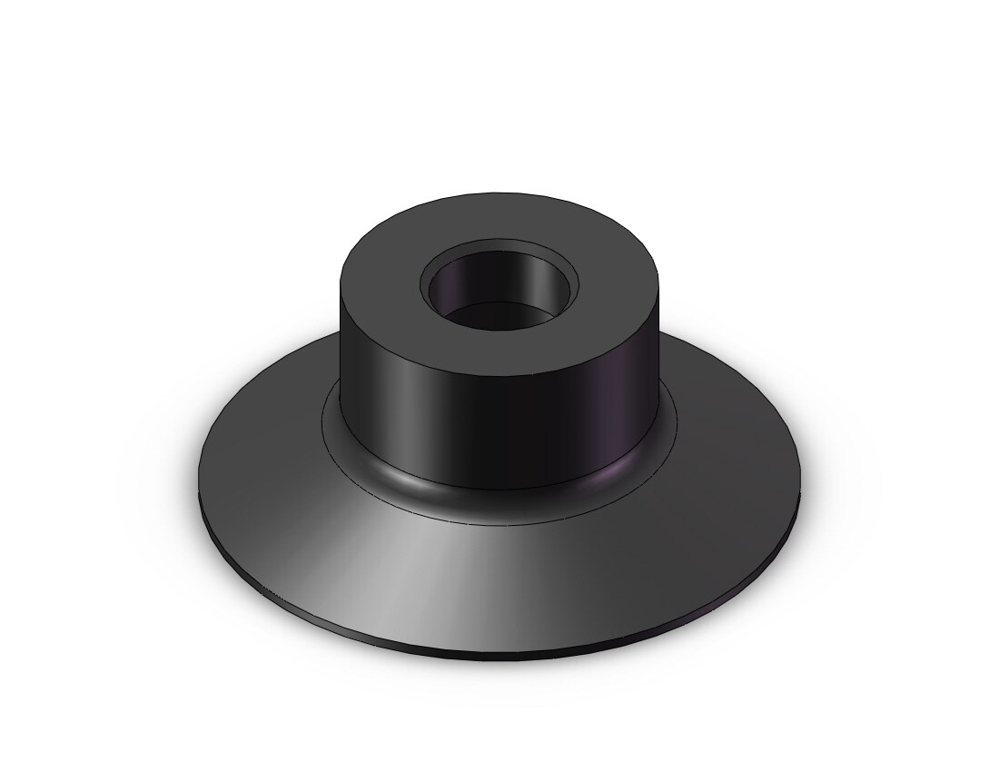 SMC ZP3-16UMU compact pad, flat w/groove, ZP VACUUM PAD *** (sold in packages of 10; price is per piece)