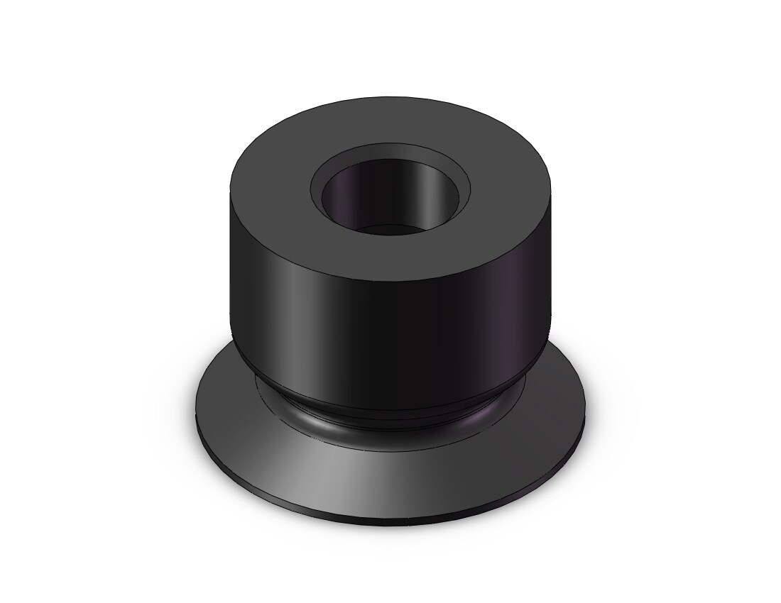 SMC ZP3-08UMU compact pad, flat w/groove, ZP VACUUM PAD *** (sold in packages of 10; price is per piece)